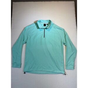 Dunning Golf Pullover Mens XL Teal Green 1/4 Zip Long Sleeve Athletic